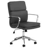 Best Furniture Outlet - Coaster - Ximena Upholstered Adjustable Mid Back Office Chair Black - 801765